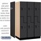 Salsbury Industries Wardrobe Locker, 45" W, 24" D, 76" H, (3) Wide, (6) Openings, Black 27364BLK - alternate 6